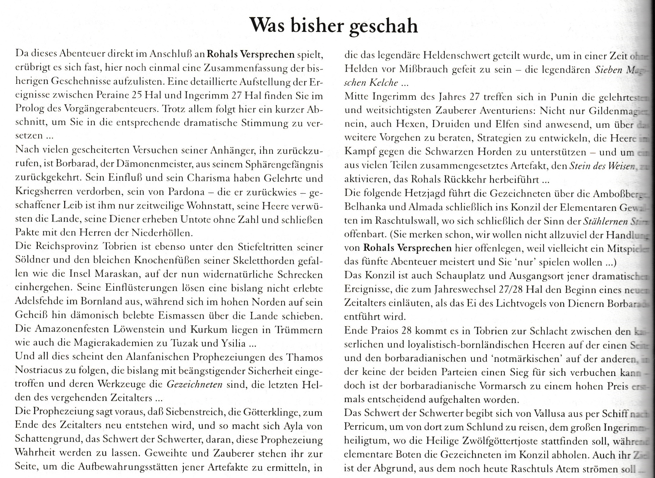 Nach Rohals Versprechend